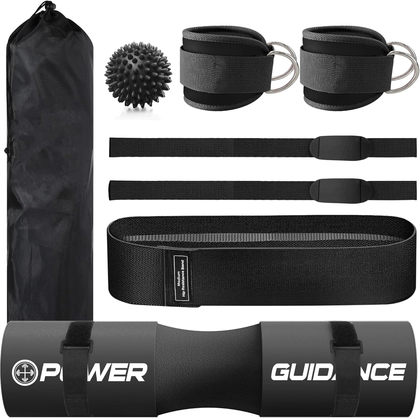 BUILD IT UP BUNDLE Barbell Squat Pad - Neck & Shoulder Protective Pad - Great for Squats, Lunges, Hip Thrusts, Weight Lifting & More - Fit Standard and Olympic Bars Perfectly