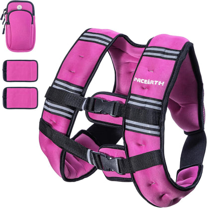 TRAIN LIKE YOU MEAN IT Weight Vest with Reflective Stripe for Strength Training, Running, Walking, Jogging
