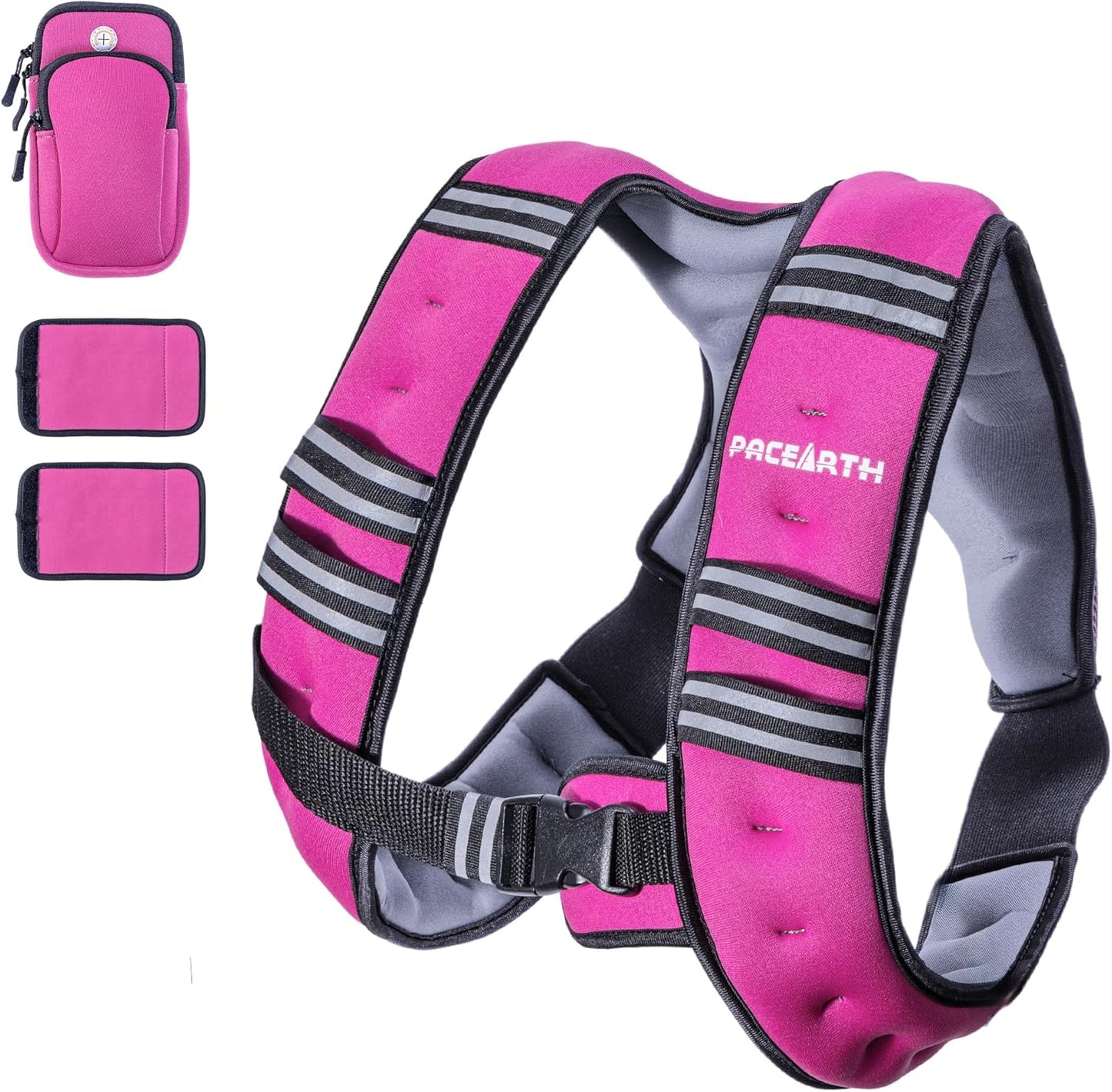TRAIN LIKE YOU MEAN IT Weight Vest with Reflective Stripe for Strength Training, Running, Walking, Jogging