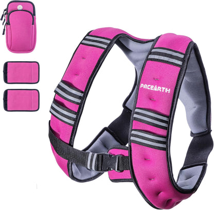 TRAIN LIKE YOU MEAN IT Weight Vest with Reflective Stripe for Strength Training, Running, Walking, Jogging