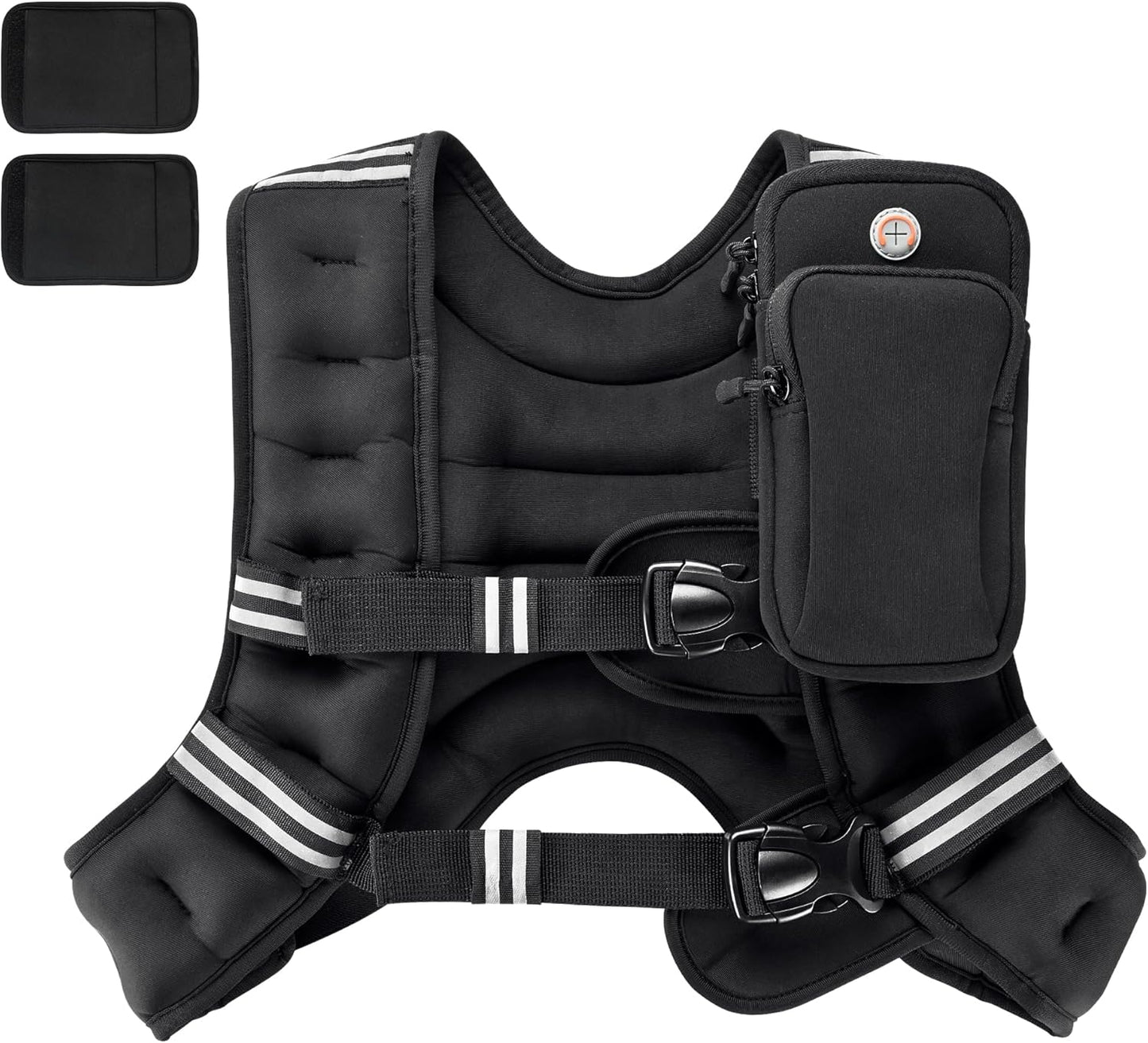 TRAIN LIKE YOU MEAN IT Weight Vest with Reflective Stripe for Strength Training, Running, Walking, Jogging