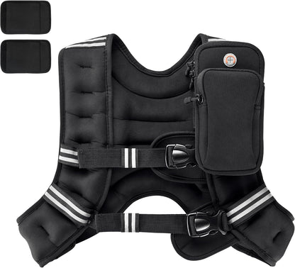TRAIN LIKE YOU MEAN IT Weight Vest with Reflective Stripe for Strength Training, Running, Walking, Jogging