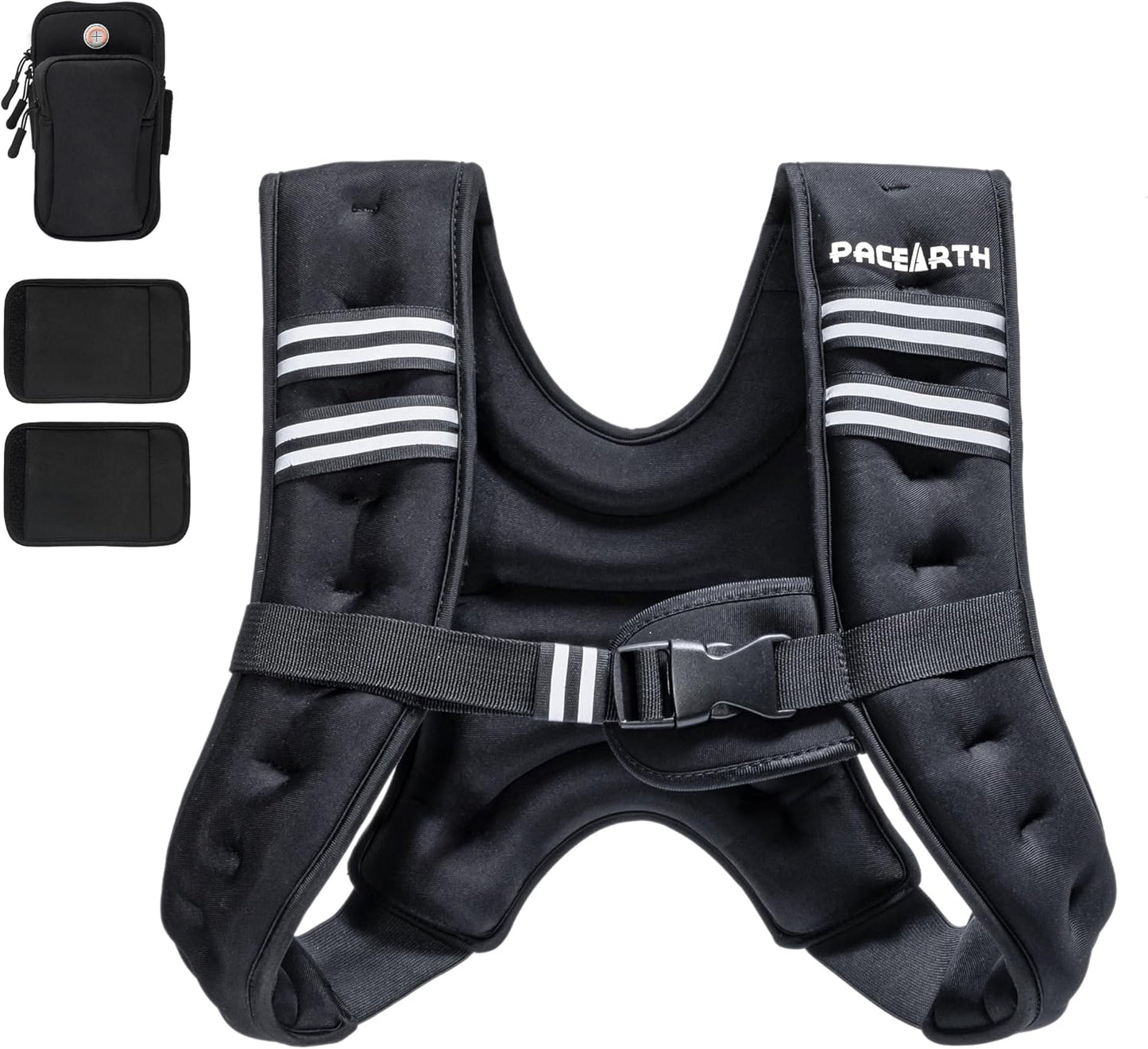 TRAIN LIKE YOU MEAN IT Weight Vest with Reflective Stripe for Strength Training, Running, Walking, Jogging