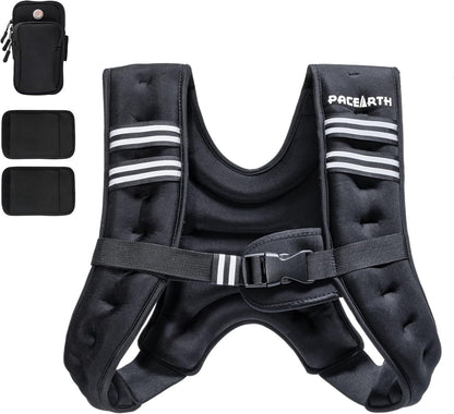 TRAIN LIKE YOU MEAN IT Weight Vest with Reflective Stripe for Strength Training, Running, Walking, Jogging