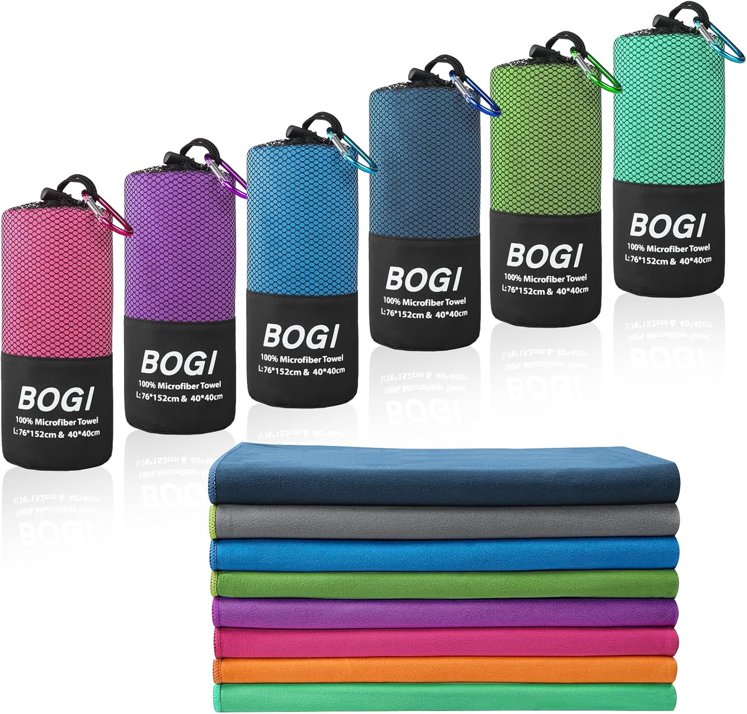 HAIR CARE 101 Microfiber Hair, Travel, Sports Towel | Quick Dry, Soft Lightweight, Absorbent, Compact Towel |  Camping Gym Beach Bath Yoga Swimming Backpacking | M:40''X20''