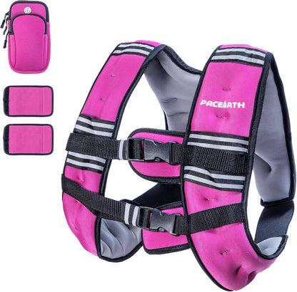 TRAIN LIKE YOU MEAN IT Weight Vest with Reflective Stripe for Strength Training, Running, Walking, Jogging