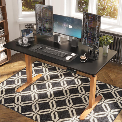 BEST OF BOTH WORLDS Electric Standing Desk | Height Adjustable Desk | Ergonomic Home Office Sit / Stand Desk with Memory Preset Controller