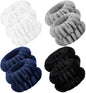 SKINCARE BASICS 4 Pairs Spa Wrist Bands for Washing Face | Microfiber Wrist Towel Band Scrunchies Absorbent