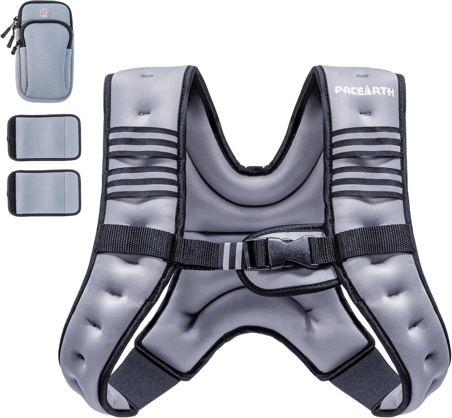 TRAIN LIKE YOU MEAN IT Weight Vest with Reflective Stripe for Strength Training, Running, Walking, Jogging