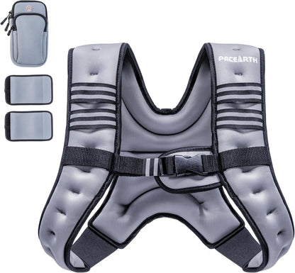 TRAIN LIKE YOU MEAN IT Weight Vest with Reflective Stripe for Strength Training, Running, Walking, Jogging