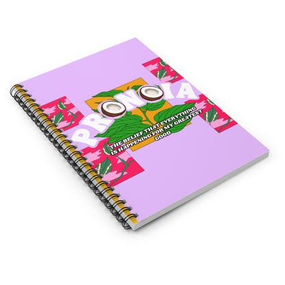 Pronovia Inspirational Spiral Notebook — "The Belief That Everything Is Happening For My Greatest Good" — Floral Positive Affirmation [...]