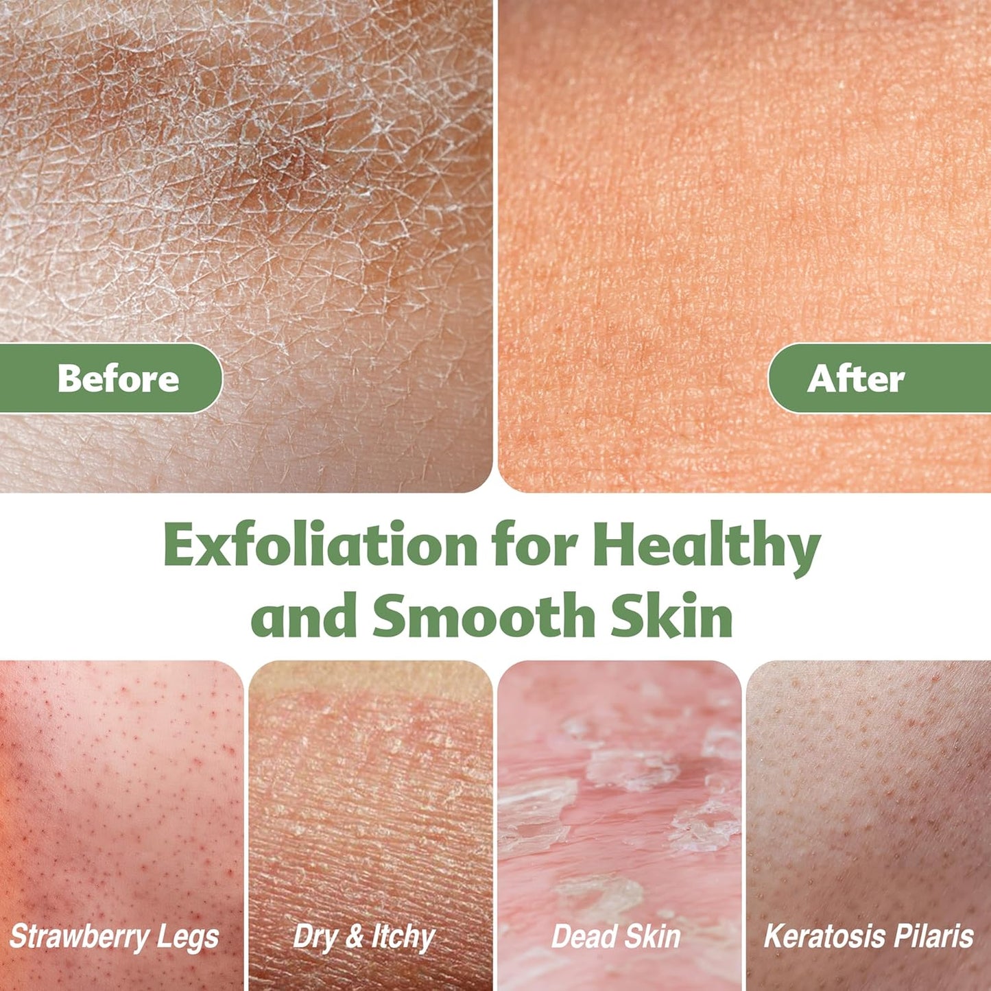 MAINTAIN THE MAINTENANCE ROUTINE Set of Exfoliating Glove, Face Scrubber & Back Scrubber for Shower | 100% Vegan Viscose Exfoliating Body Scrubber, Bath Hammam Kese & Spa Mitt