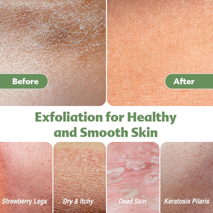 MAINTAIN THE MAINTENANCE ROUTINE Set of Exfoliating Glove, Face Scrubber & Back Scrubber for Shower | 100% Vegan Viscose Exfoliating Body Scrubber, Bath Hammam Kese & Spa Mitt