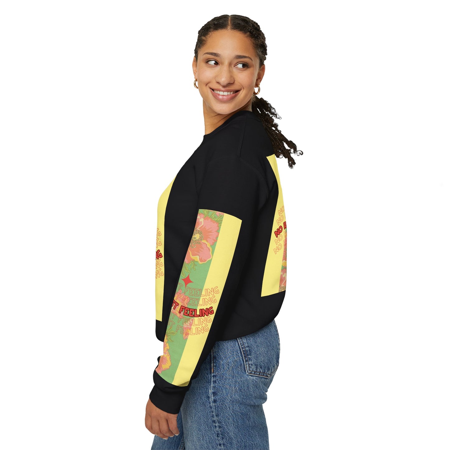 Floral 'No Repressing, Just Feeling' Crewneck Sweatshirt