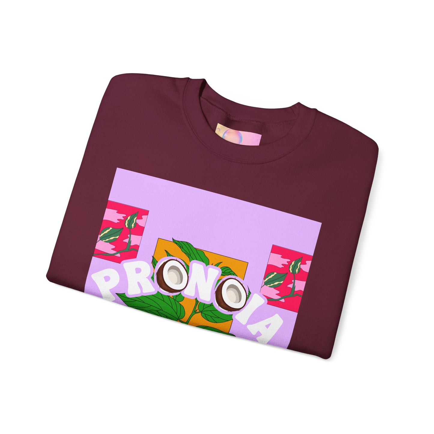 Pronoia Tropical Floral Positive Self Affirmation Graphic Crewneck Sweatshirt