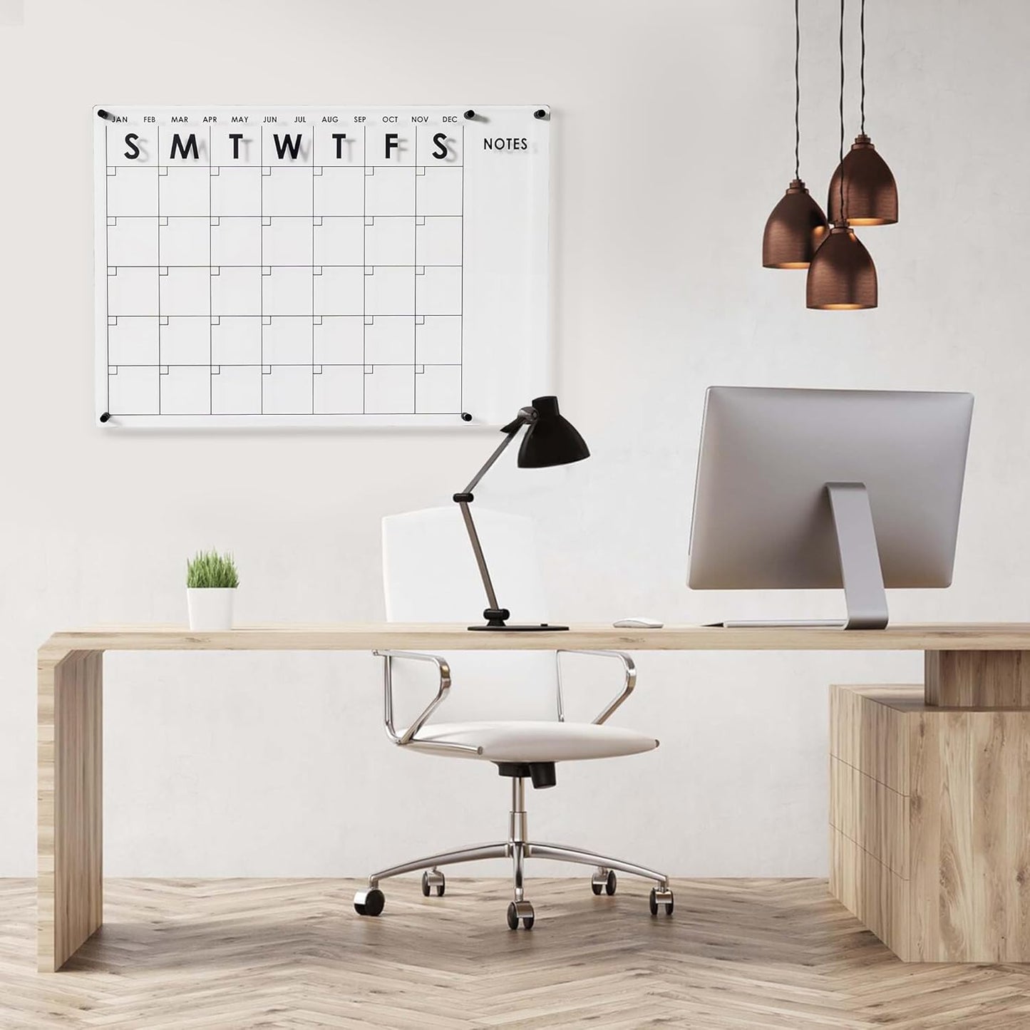 VISUALIZATION & PRODUCTIVITY ERA 101 Oversize Premium Acrylic Calendar for Wall | Ultra-Thick Clear Dry & Erase Board | Large 40"X26" | Home Office Monthly Glass Planner Guard Mate Plexiglass Whiteboard