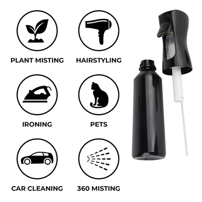 EASE INTO YOUR WASH N GO Continuous Mist Hair Spray Bottle
