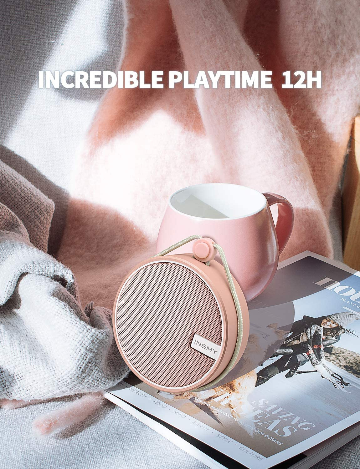 HABIT STACK 101 Waterproof Shower Bluetooth Speaker | Portable Small Bluetooth Wireless Loud Clear Sound Support TF Card | Suction Cup for Outdoor Kayak Canoe Beach Gift 