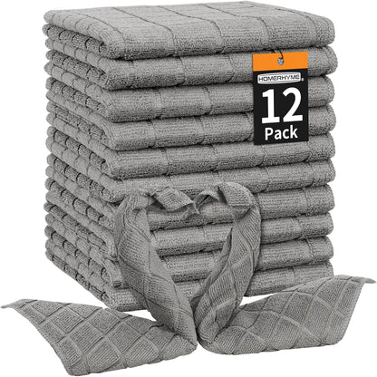 Microfiber Washcloths Face Towel, 12 Pack White Towels Fingertip Washcloth, Soft Lint Free Quick Dry Bulk Absorbent Reusable Wash Cloths for Bathroom, Salon, Spa, Gym