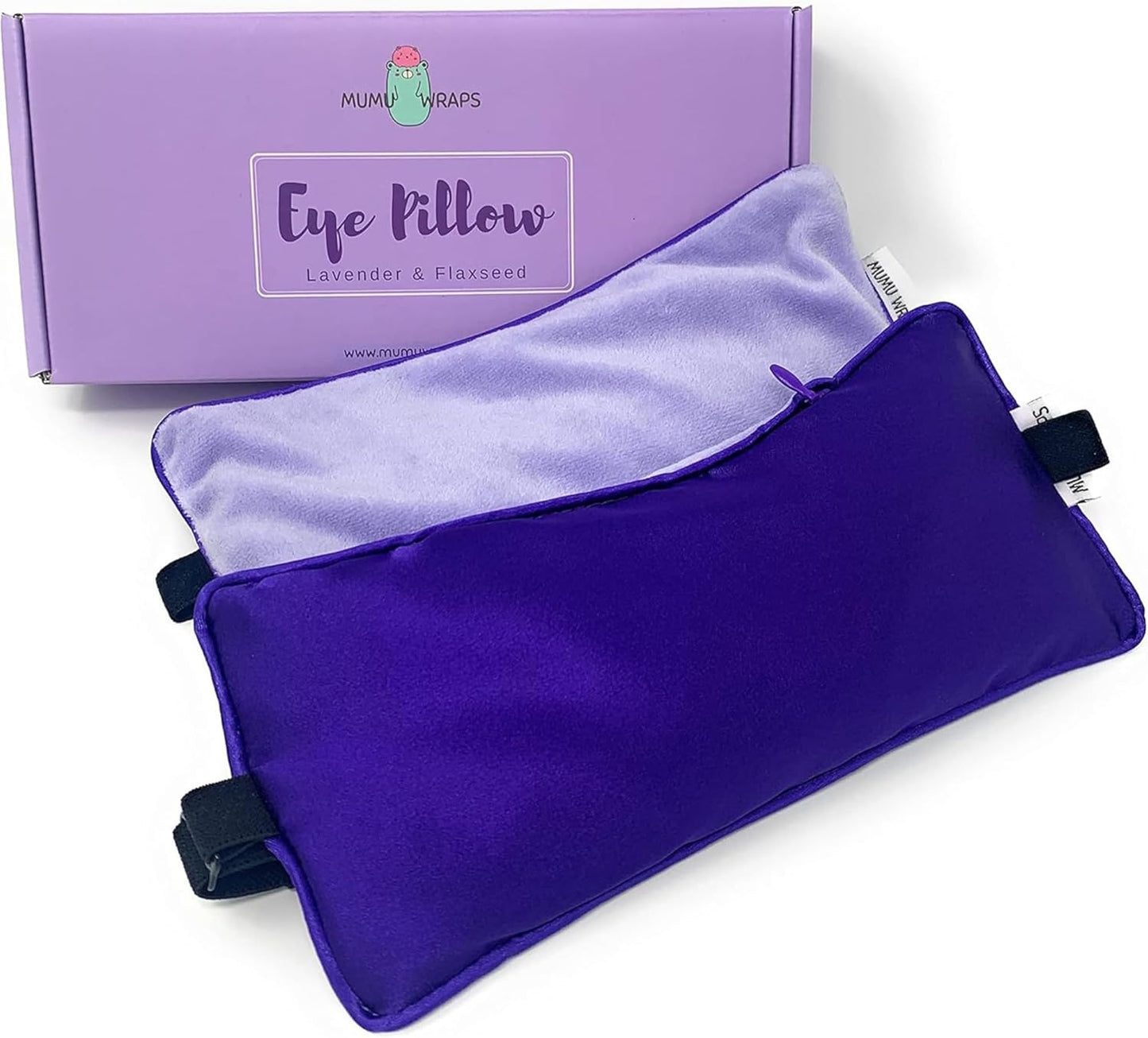 STREAM OF CONSCIOUSNESS Lavender Aromatherapy Weighted Eye Pillow - Ideal for Sleeping, Yoga, and Meditation - Includes Extra Cover