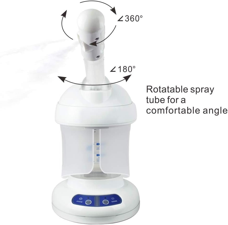SELF CARE PRO Hair Steamer  2 in 1 Ozone Facial Steamer | Design for Personal Care Use at Home or Salon 