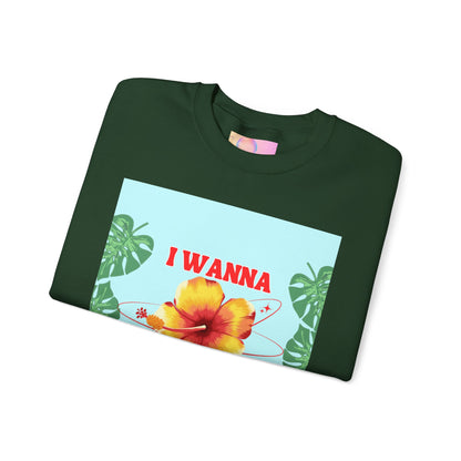 Run Away Tropical & Galactic Floral Crewneck Sweatshirt