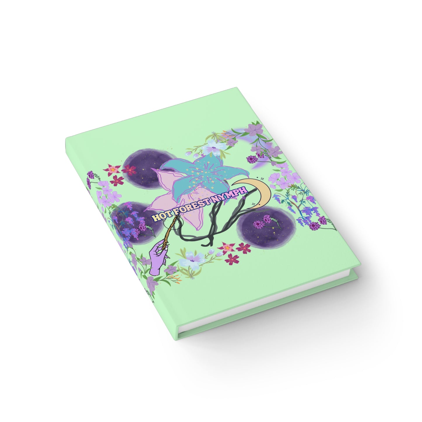 HOT Forest Nymph Artistry Journal — Floral Mint Hardcover Notebook