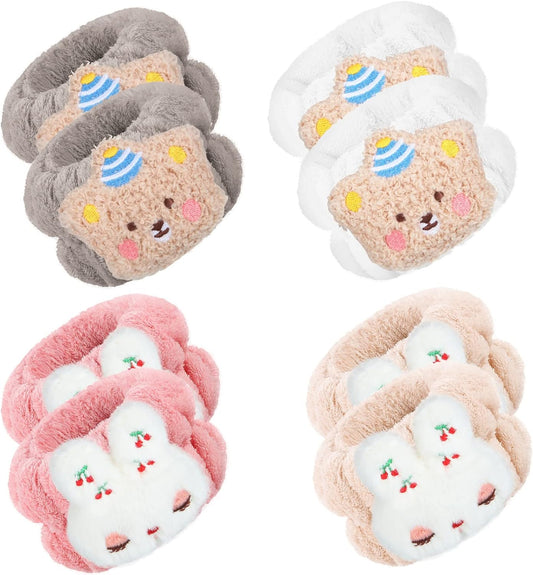 SKINCARE BASICS 4 Pairs Scrunchies Wrist Band | Microfiber Washing Face Band & Wristband Absorbent 