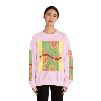 Floral 'No Repressing, Just Feeling' Crewneck Sweatshirt