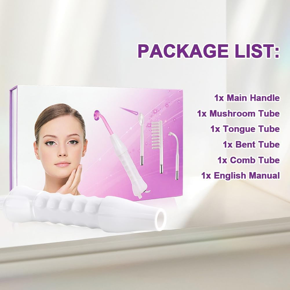 WE HAVE SPA AT HOME  High Frequency Hair & Facial / Skin Therapy Wand 4Pcs