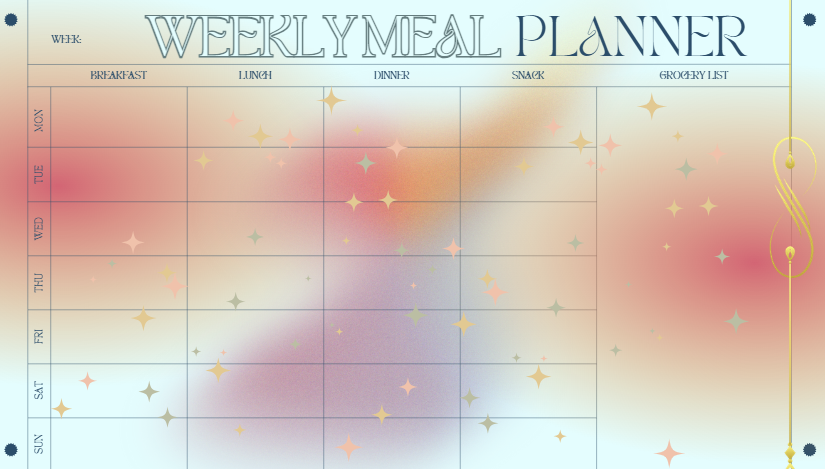 WEEKLY AND MONTHLY MEAL PREP PLANNER + FOOD GROUP SHEET