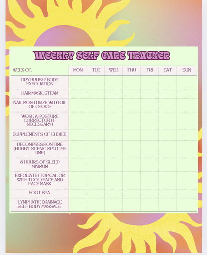 MAINTENACE SELF CARE TRACKER