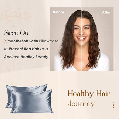 BUTTERY SATIN PILLOWCASE for Hair and Skin with Zipper