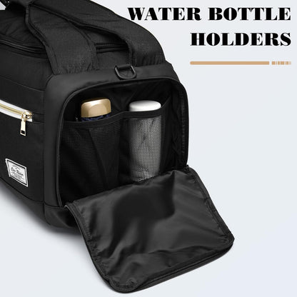 ABOUT YOUR BUSINESS Gym Bag with Shoes Compartment & Wet Pocket | 4 Way Large Sports Duffle Bag | Backpack, Weekender, Overnight Bag