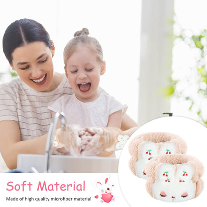 SKINCARE BASICS 4 Pairs Scrunchies Wrist Band | Microfiber Washing Face Band & Wristband Absorbent 