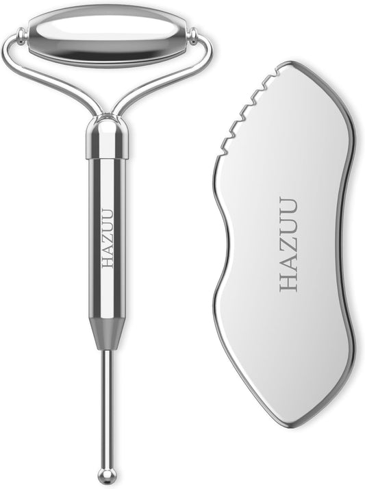 Stainless Steel Gua Sha, Face Roller & Acupuncture Pen 