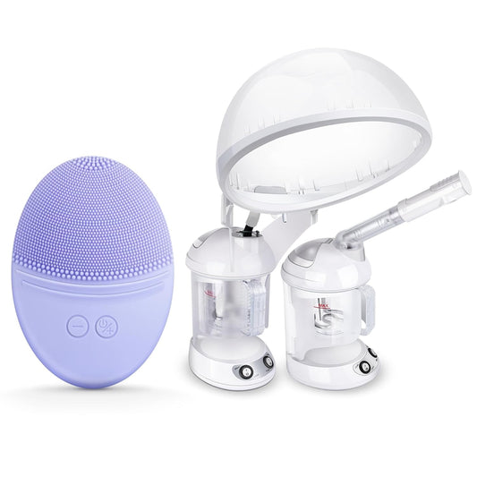 SELF CARE PRO Facial Cleansing Brush & Hair / Face Steamer Bundle