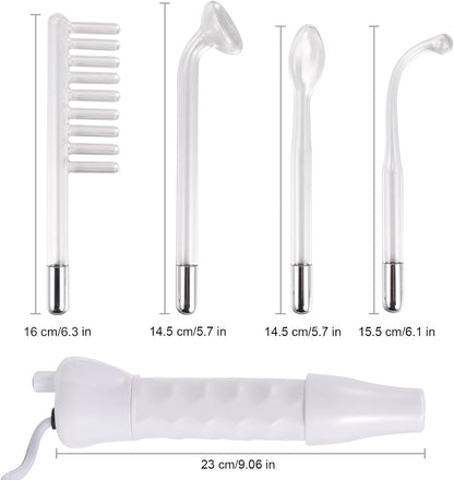 WE HAVE SPA AT HOME  High Frequency Hair & Facial / Skin Therapy Wand 4Pcs