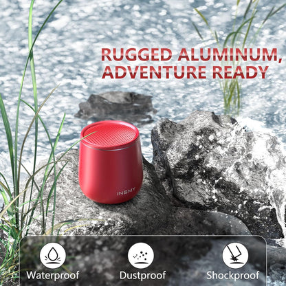HABIT STACK 101Bluetooth Waterproof Mini Portable Wireless Speaker | Handheld Pocket Size | Built in Mic for Showering, Driving, Cooking, Hiking Biking Gift Laptop Tablet