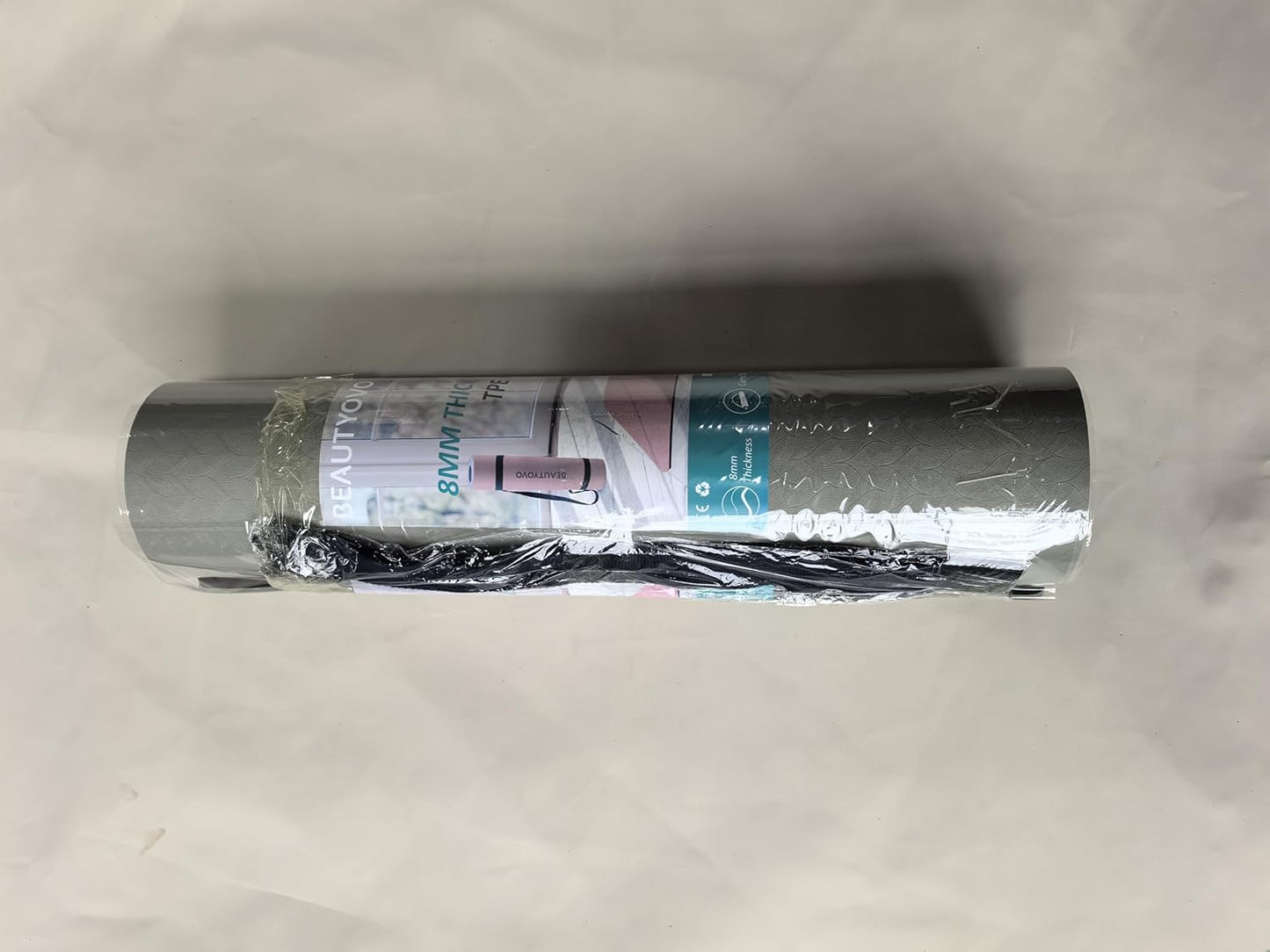BUILD UP YOUR TEMPLE ~ Yoga Mat with Strap, 1/3 Inch Extra Thick Yoga Mat Double-Sided Non Slip, Professional TPE Yoga Mats for Women Men, Workout Mat for Yoga, Pilates and Floor Exercises