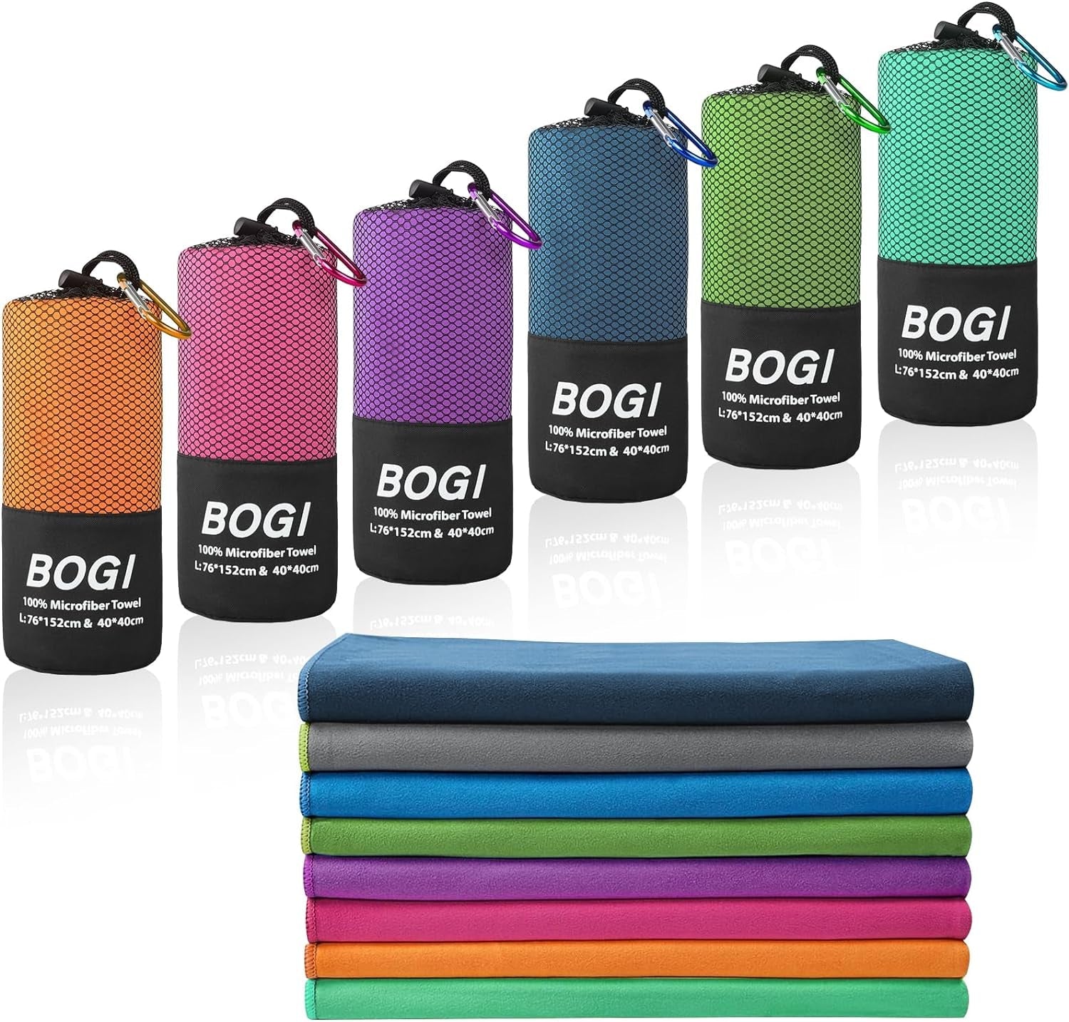 HAIR CARE 101 Microfiber Hair, Travel, Sports Towel | Quick Dry, Soft Lightweight, Absorbent, Compact Towel |  Camping Gym Beach Bath Yoga Swimming Backpacking | M:40''X20''