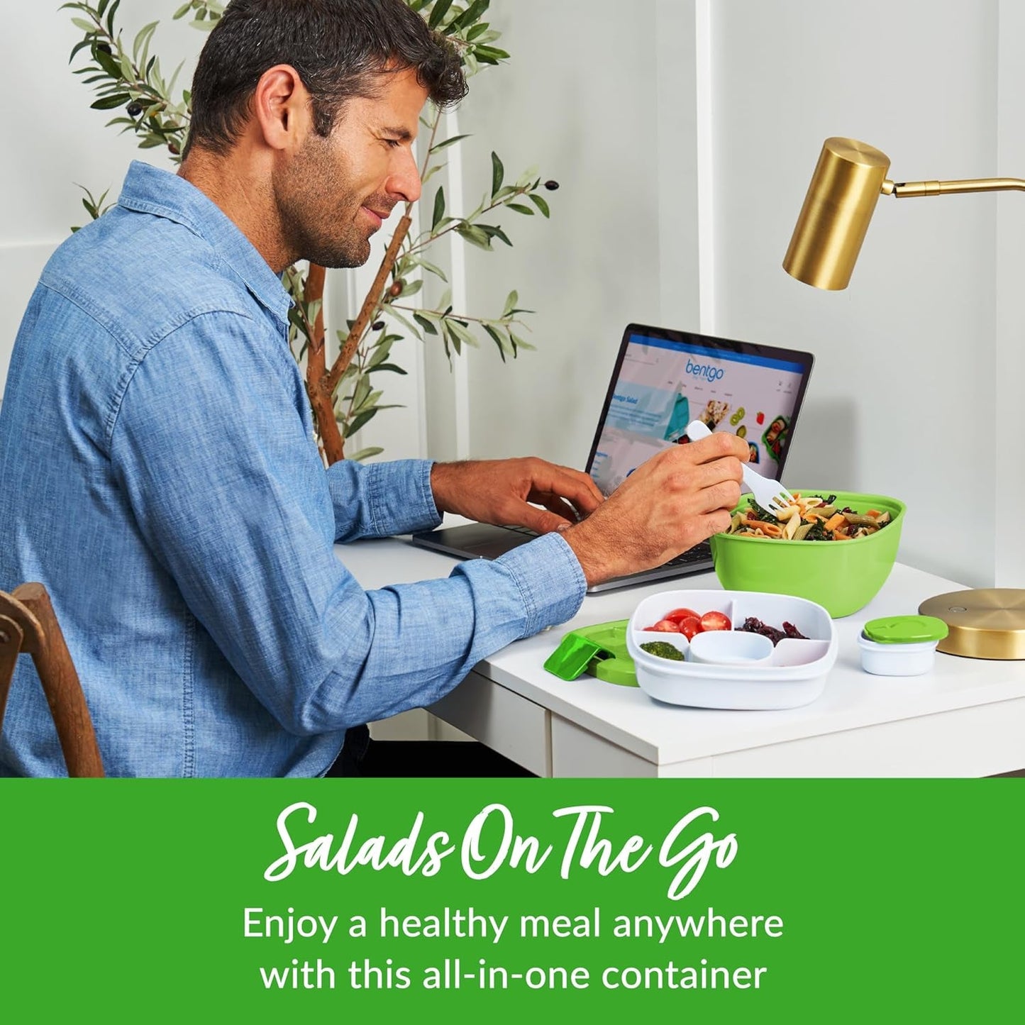 MEAL PREP PRO All-In-One Taco Bowl, Smoothie bowl, Salad Container | Large Salad Bowl, Bento Box Tray, Leak-Proof Sauce Container, Airtight Lid, & Fork | BPA-Free & Dishwasher/Microwave Safe