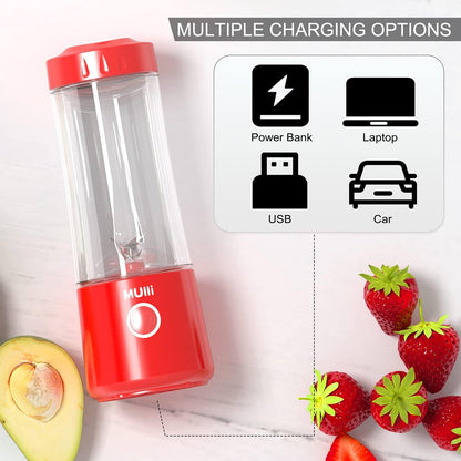 MEAL PREP PRO Six Blade Portable Blender | USB Rechargeable Personal Mixer for Smoothie and Shakes at Work, Travel, and Gym 