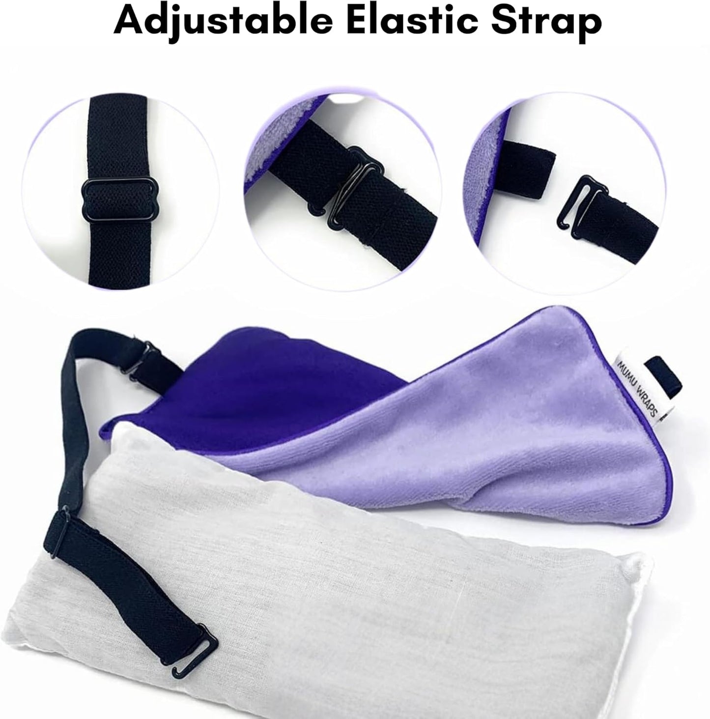 STREAM OF CONSCIOUSNESS Lavender Aromatherapy Weighted Eye Pillow - Ideal for Sleeping, Yoga, and Meditation - Includes Extra Cover