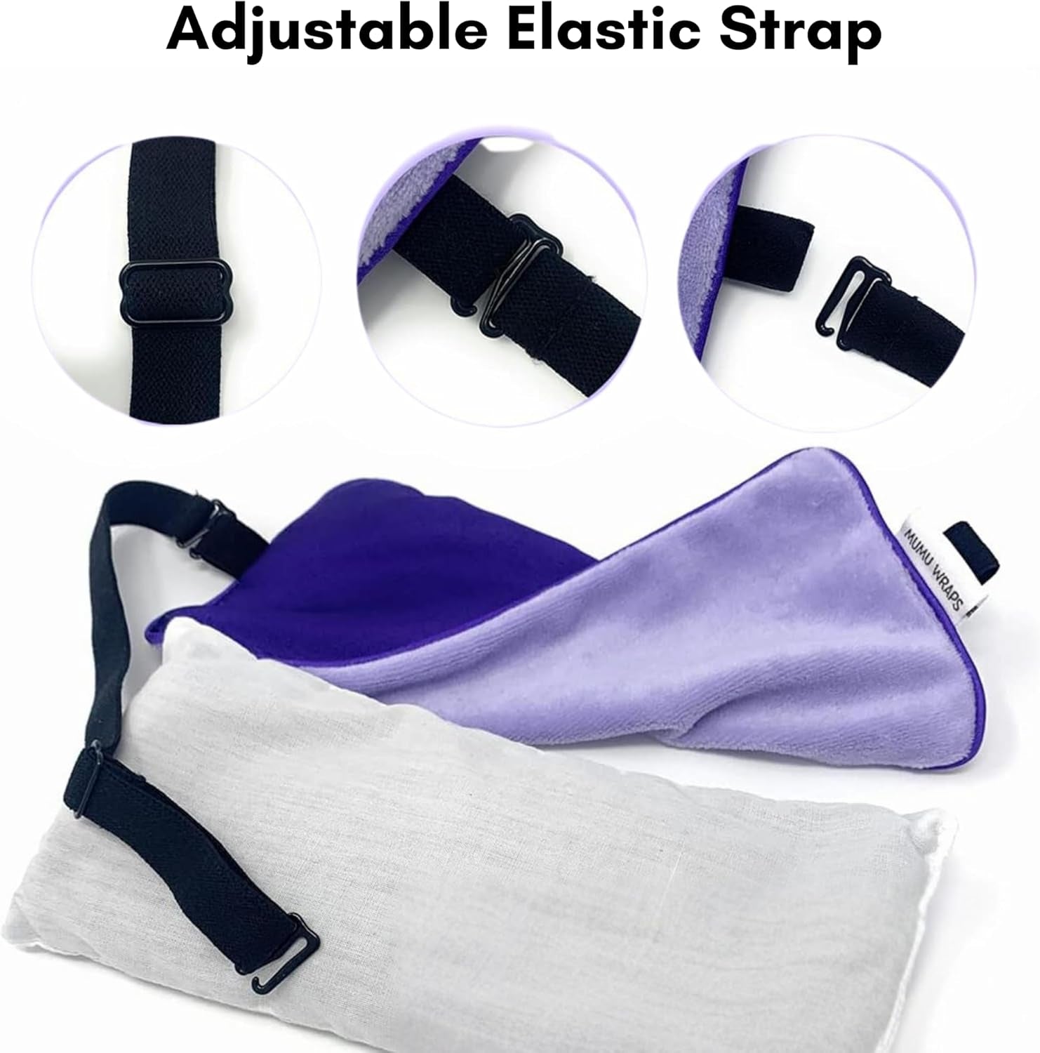 STREAM OF CONSCIOUSNESS Lavender Aromatherapy Weighted Eye Pillow - Ideal for Sleeping, Yoga, and Meditation - Includes Extra Cover