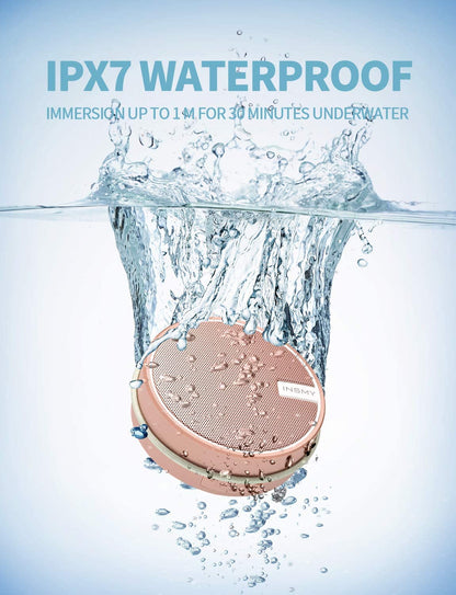 HABIT STACK 101 Waterproof Shower Bluetooth Speaker | Portable Small Bluetooth Wireless Loud Clear Sound Support TF Card | Suction Cup for Outdoor Kayak Canoe Beach Gift 
