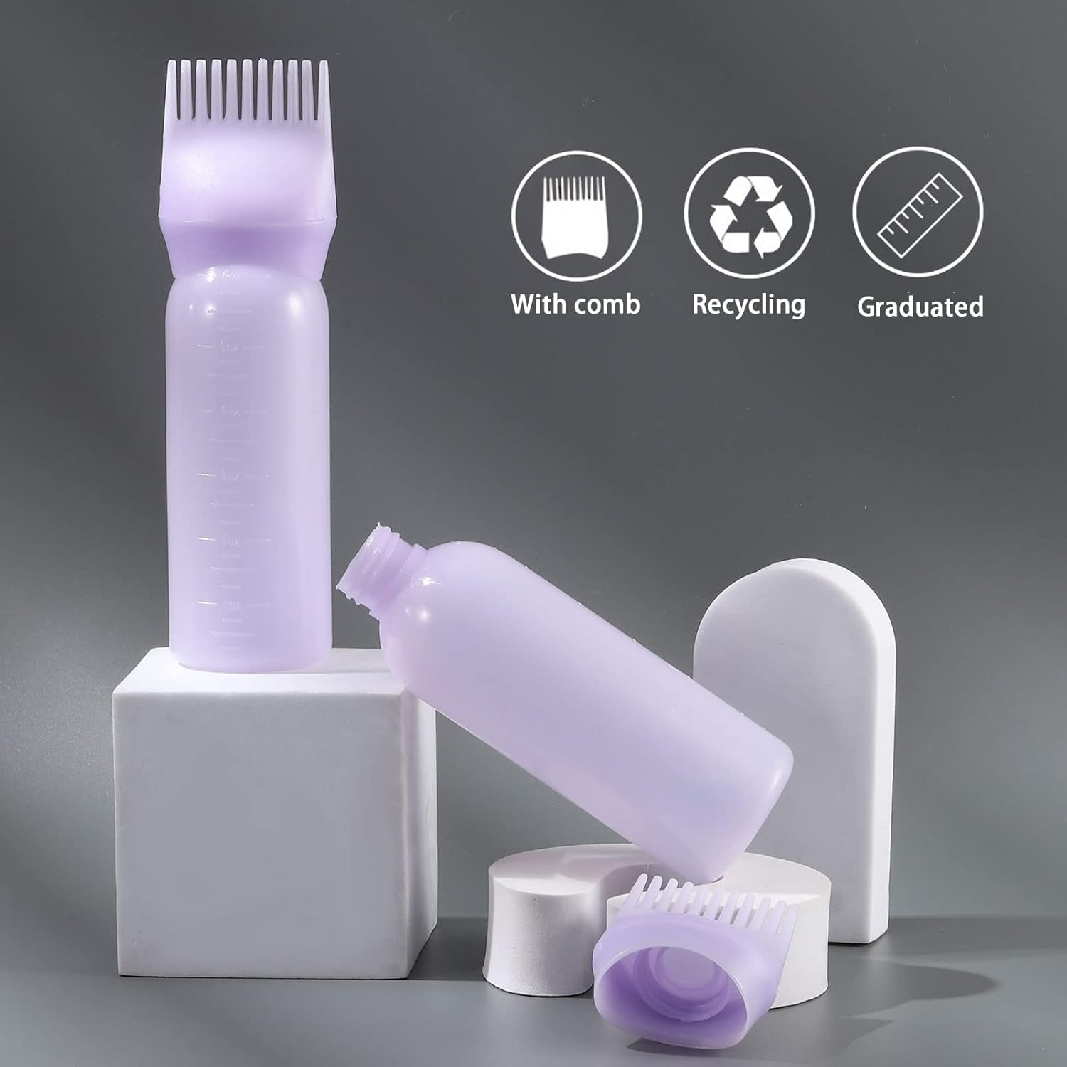 ROOT FOR YOURSELF Root Comb Hair Oil Applicator Bottle - 6 Oz - 2 Pack  