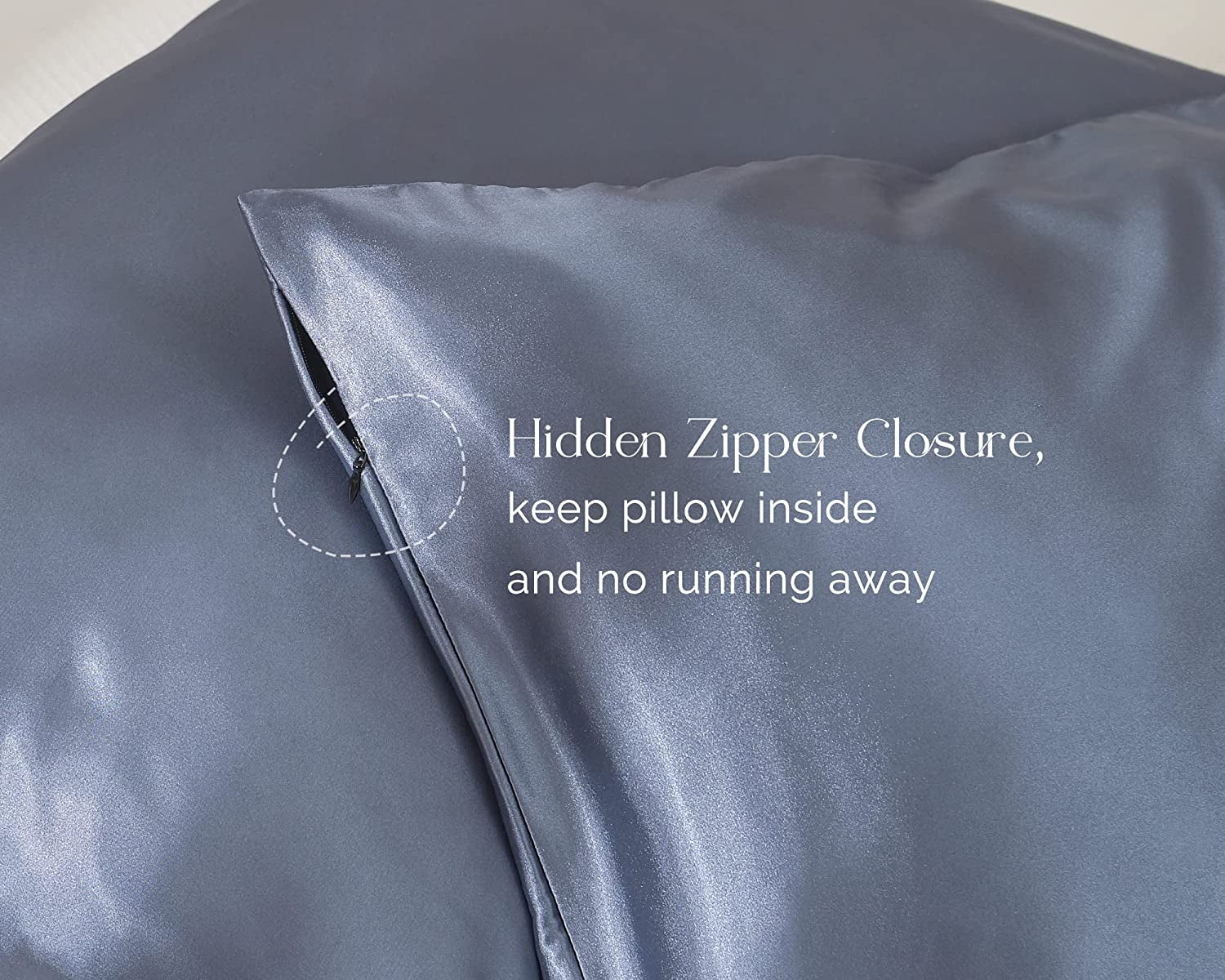BUTTERY SATIN PILLOWCASE for Hair and Skin with Zipper