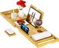 ONE OF THOSE DAYS Premium Bathtub Tray Caddy - Bamboo - Expandable Size, Fits Most Bath Tubs