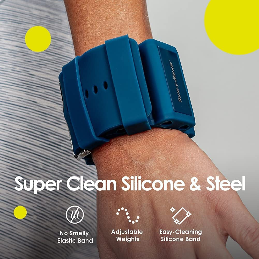 Adjustable 1 LB Wrist Weights - Set of 2 - Wearable - Perfect for Zumba, Dance, Pilates, Walking, Toning, Barre, Yoga, Cardio